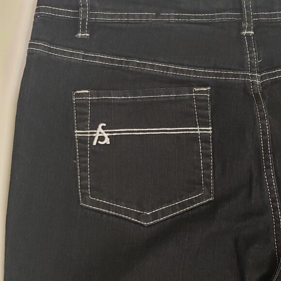 ASHLEY STEWART Denim Jeans Women's Size 14 Dark Blue Wash Citycore Dark Academia - Picture 12 of 16